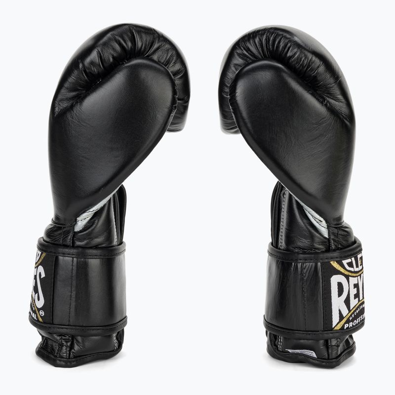 Mănuși de box Cleto Reyes Velcro Sparring black/silver 4