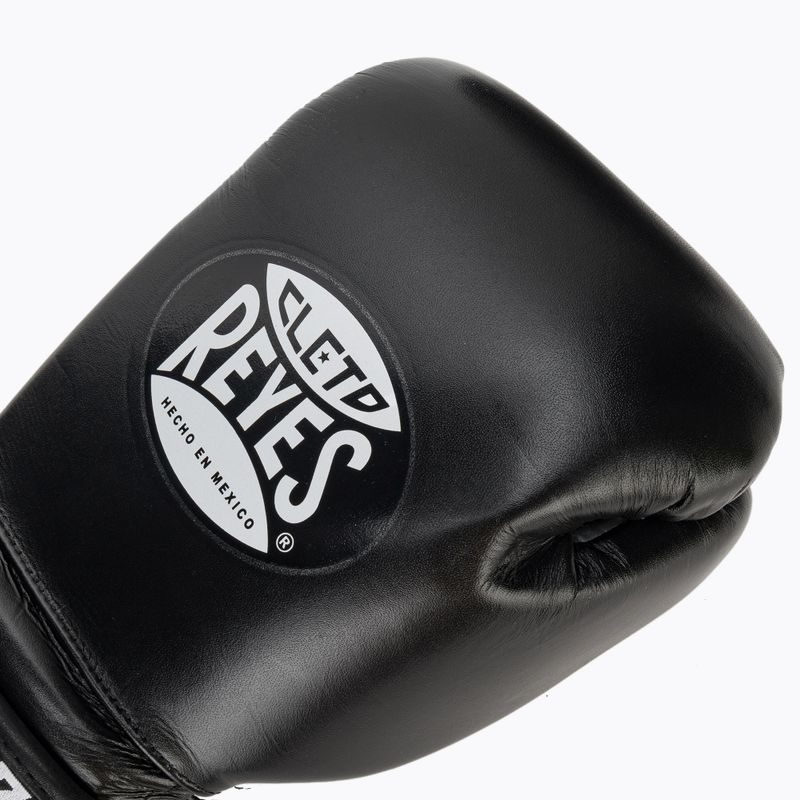 Mănuși de box Cleto Reyes Velcro Sparring black/silver 5