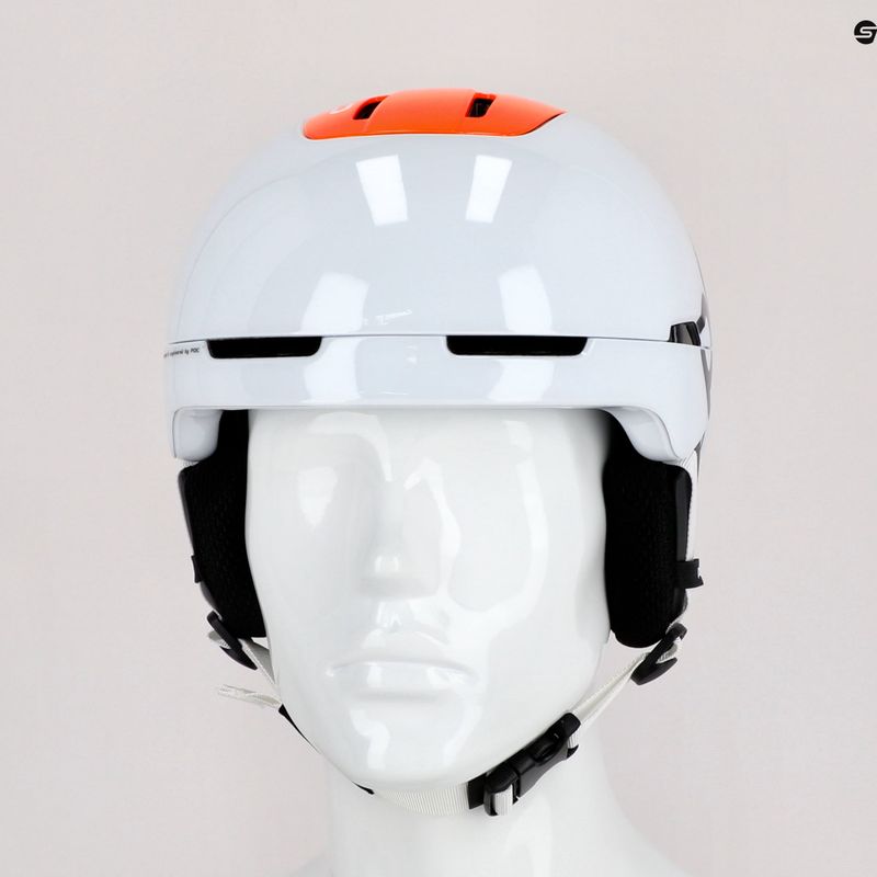 Cască de schi POC Obex BC MIPS hydrogen white/fluorescent orange avip 17