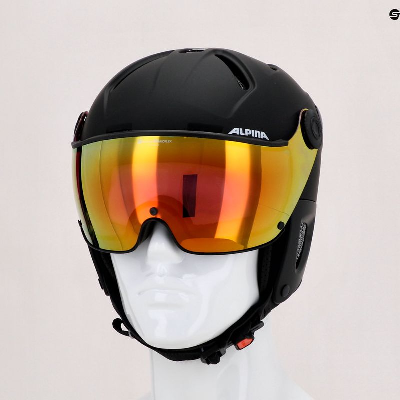 Cască de schi Alpina Attelas Visor QVM black matte 5