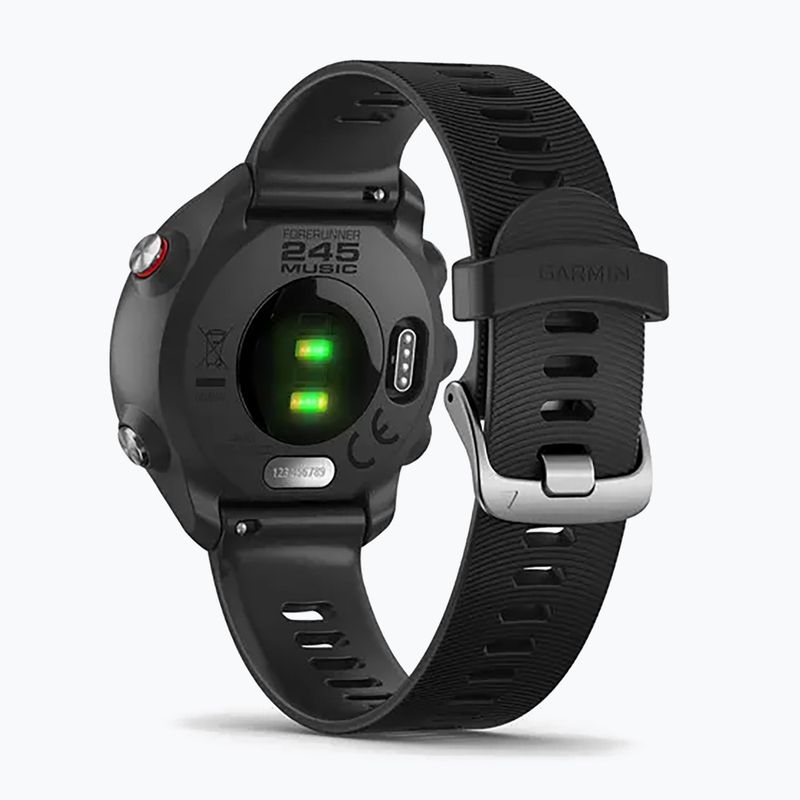 Ceas sport Garmin Forerunner 245 Music cu monitor ritm cardiac HRM Elevate Ox, negru, 010-02120-30 6