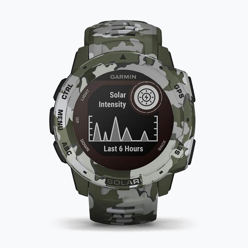 Ceas sport Garmin Instinct Solar Camo Edition, verde, 010-02293-06 2