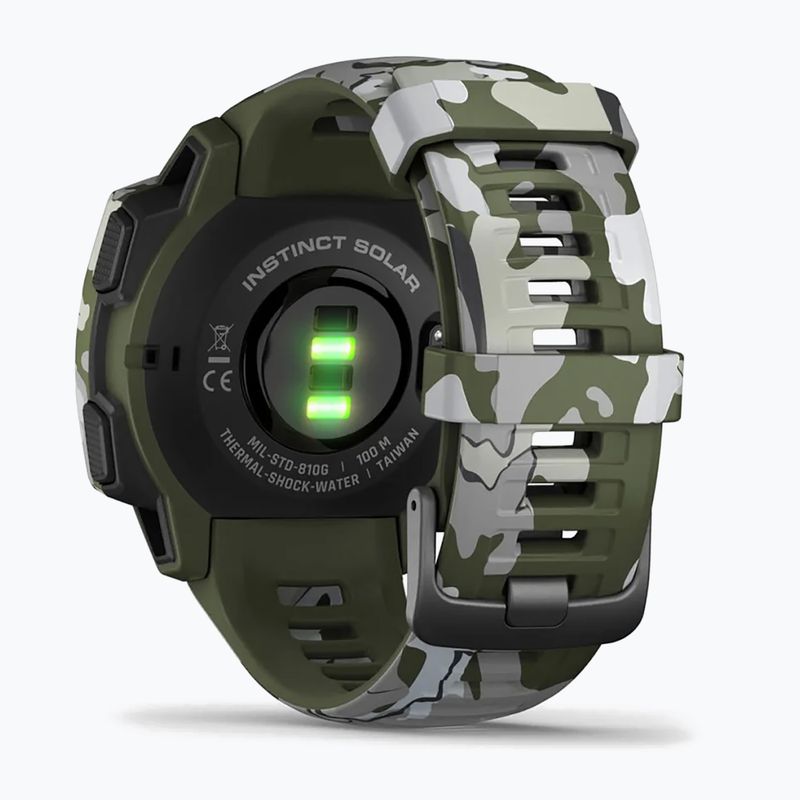 Ceas sport Garmin Instinct Solar Camo Edition, verde, 010-02293-06 6