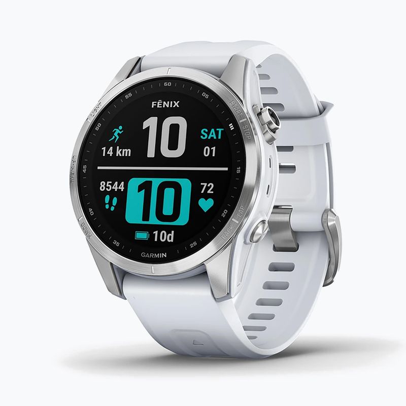 Ceas sport Garmin Fenix 7S Hrm Elevate Ox argintiu 010-02539-03