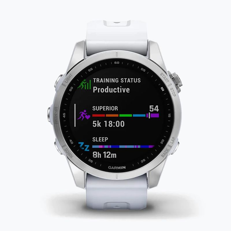 Ceas sport Garmin Fenix 7S Hrm Elevate Ox argintiu 010-02539-03 2