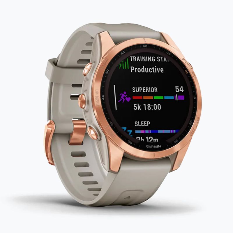 Ceas sport Garmin Fenix 7S Solar Hrm Elevate Ox auriu 010-02539-11 3