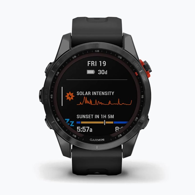 Ceas sport Garmin Fenix 7S Solar Hrm Elevate Ox gri 010-02539-13 2