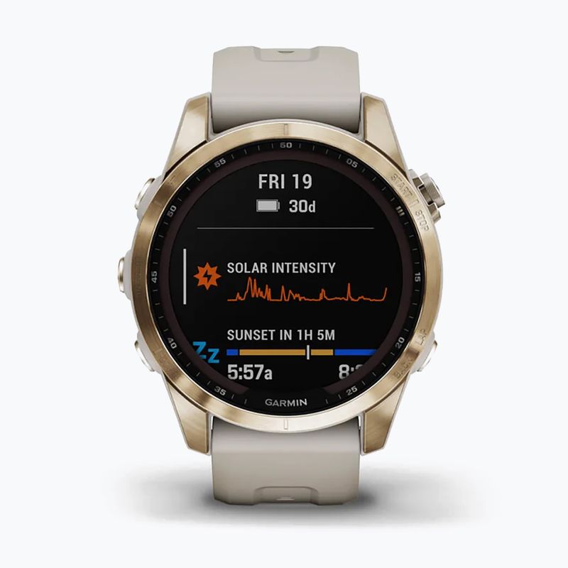 Ceas sport Garmin Fenix 7S Sapphire Solar Hrm Elevate Ox galben 010-02539-21 2