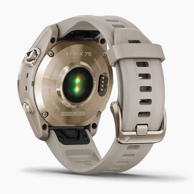 Ceas sport Garmin Fenix 7S Sapphire Solar Hrm Elevate Ox galben 010-02539-21 6