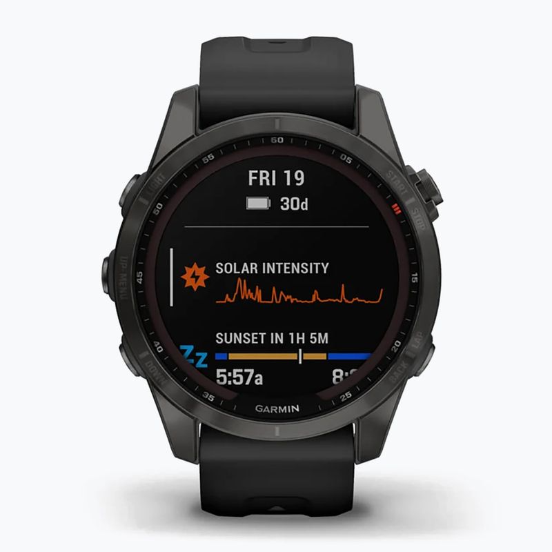 Ceas sport Garmin Fenix 7S Sapphire Solar Hrm Elevate Ox negru 010-02539-25 2