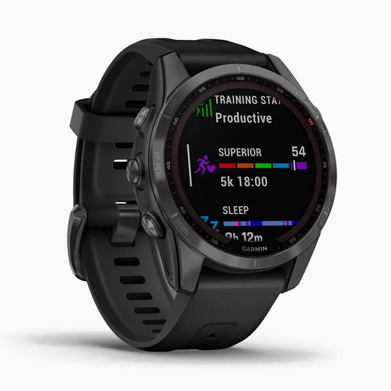 Ceas sport Garmin Fenix 7S Sapphire Solar Hrm Elevate Ox negru 010-02539-25 3