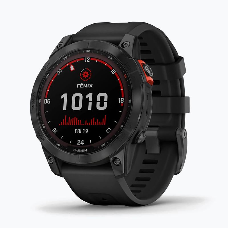 Ceas sport Garmin Fenix 7 Solar Hrm Elevate Ox negru 010-02540-11