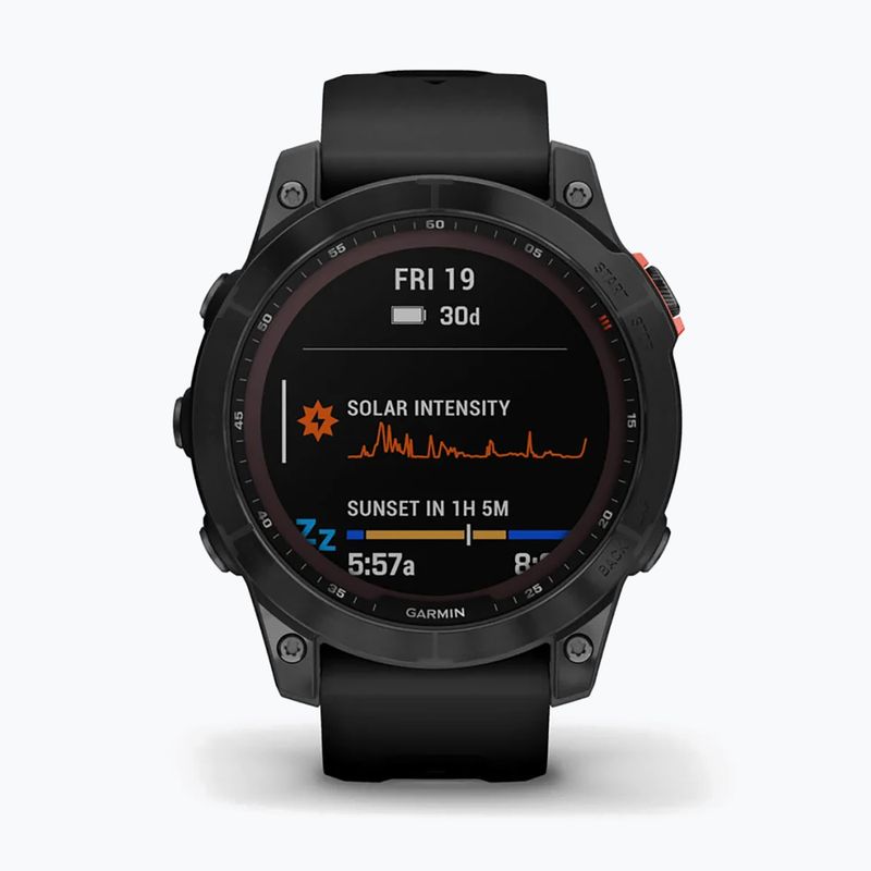 Ceas sport Garmin Fenix 7 Solar Hrm Elevate Ox negru 010-02540-11 2