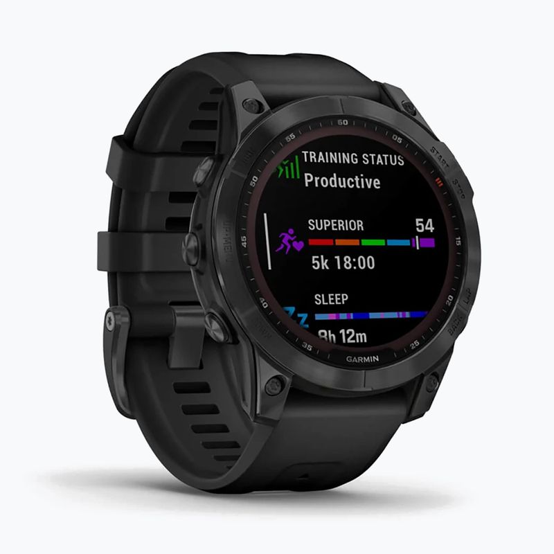Ceas sport Garmin Fenix 7 Solar Hrm Elevate Ox negru 010-02540-11 3