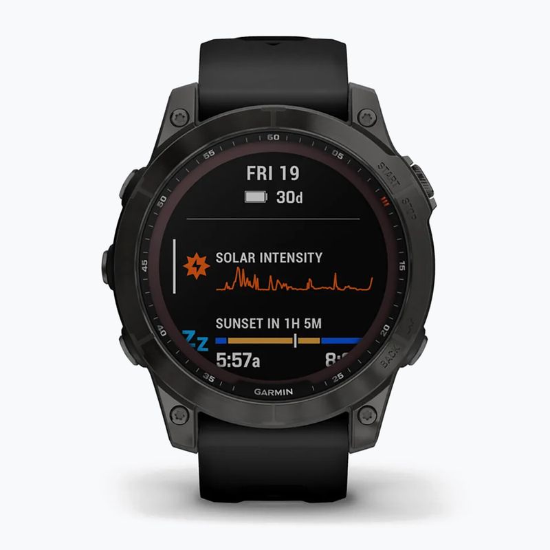 Ceas sport Garmin Fenix 7 Sapphire Solar Hrm Elevate Ox negru 010-02540-21 2