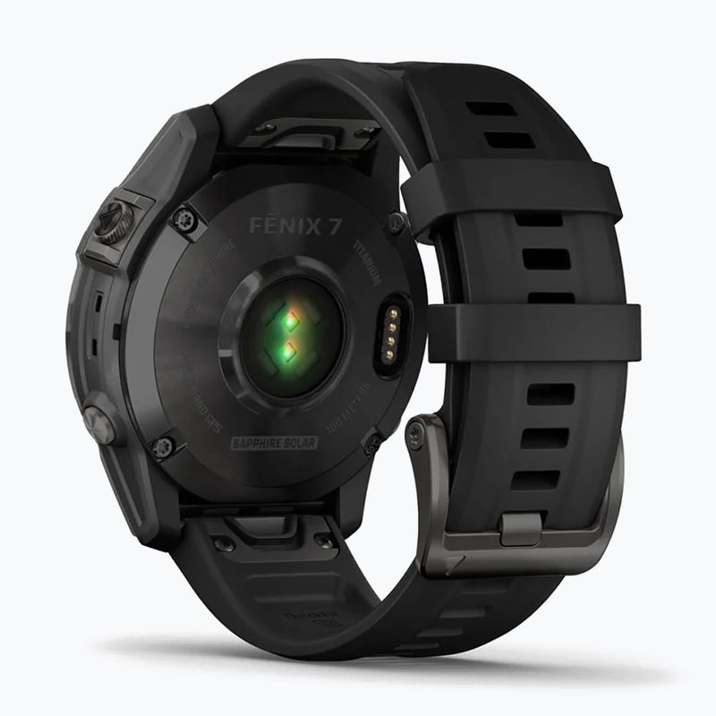 Ceas sport Garmin Fenix 7 Sapphire Solar Hrm Elevate Ox negru 010-02540-21 6