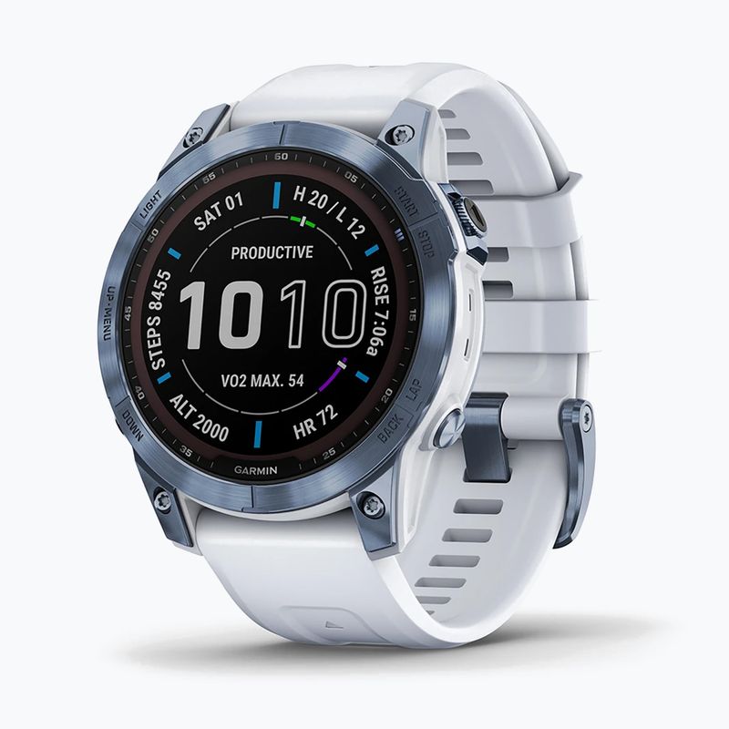 Ceas sport Garmin Fenix 7 Sapphire Solar Hrm Elevate Ox albastru 010-02540-25
