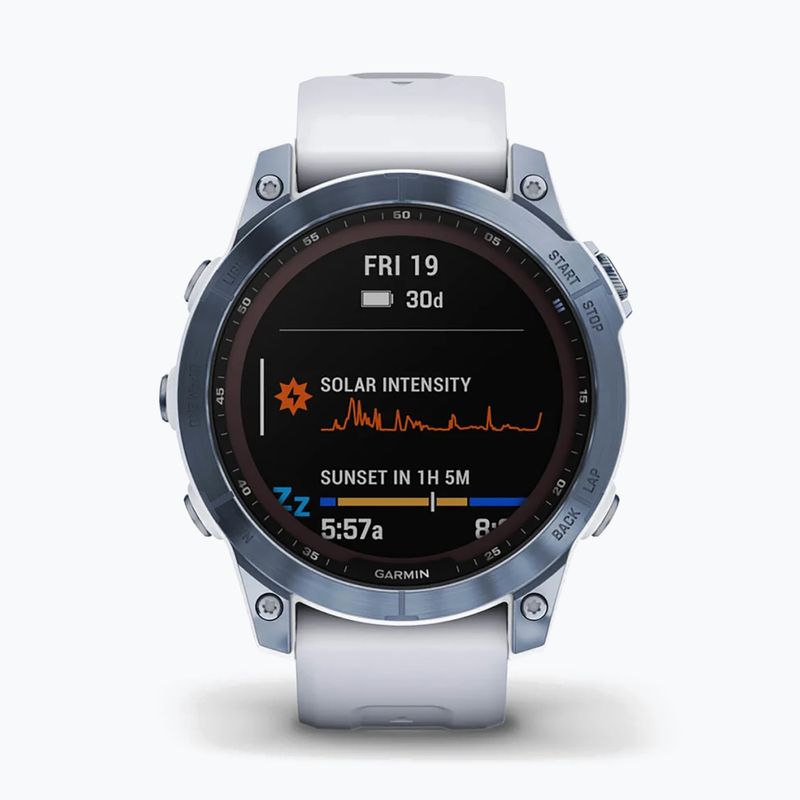 Ceas sport Garmin Fenix 7 Sapphire Solar Hrm Elevate Ox albastru 010-02540-25 2