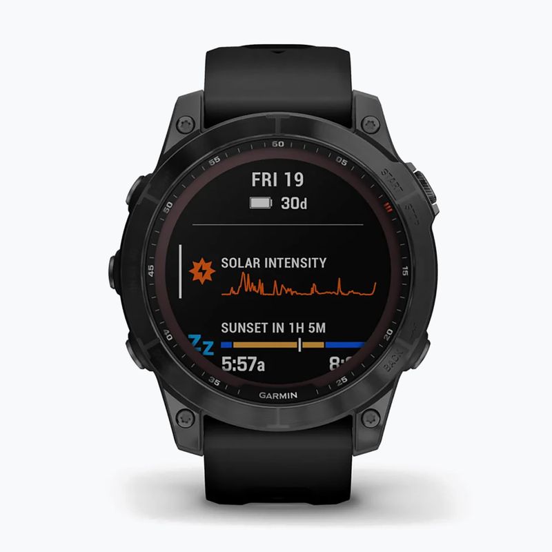 Ceas sport Garmin Fenix 7 Sapphire Solar Hrm Elevate Ox negru 010-02540-35 2