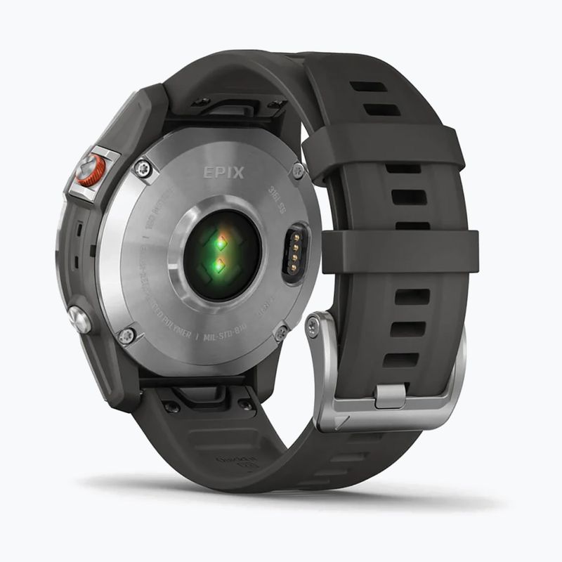 Ceas sport Garmin Epix 2 Hrm Elevate Ox argintiu 010-02582-01 6