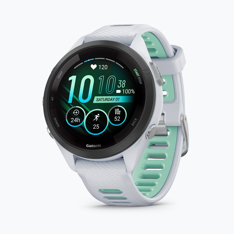 Ceas Garmin Forerunner 265S white neo tropic/mint 3