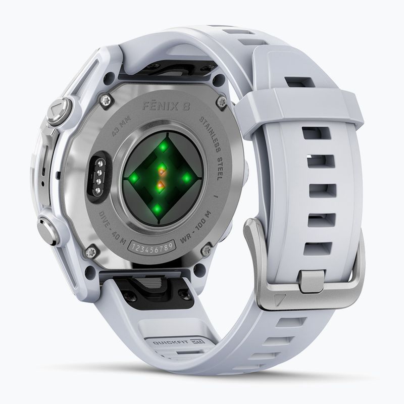 Ceas Garmin Fenix 8 43 mm Amoled silver/white stone 2