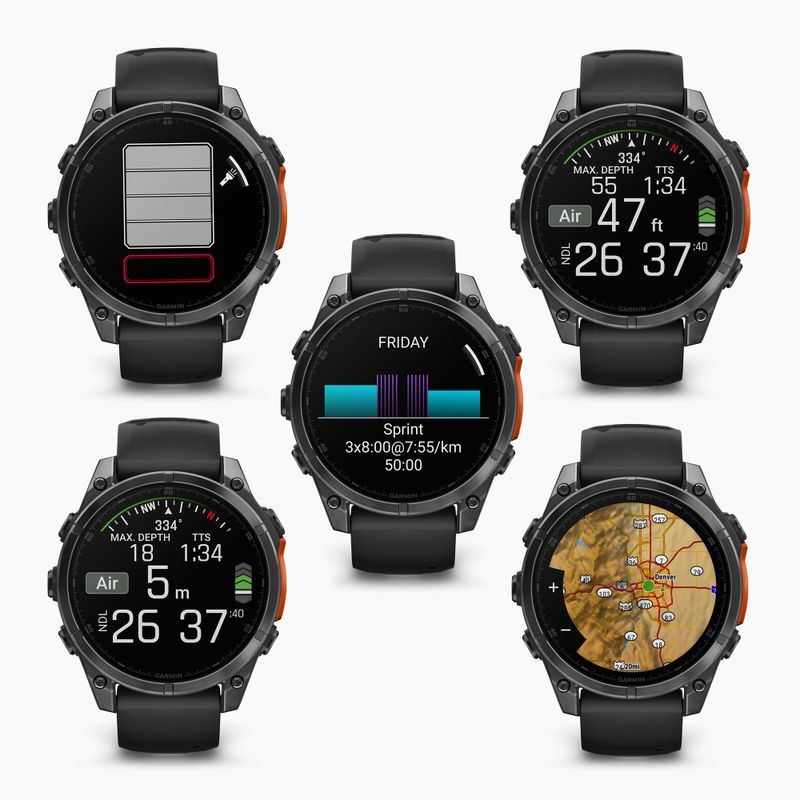 Ceas Garmin Fenix 8 47 mm AMOLED slate gray/black 8