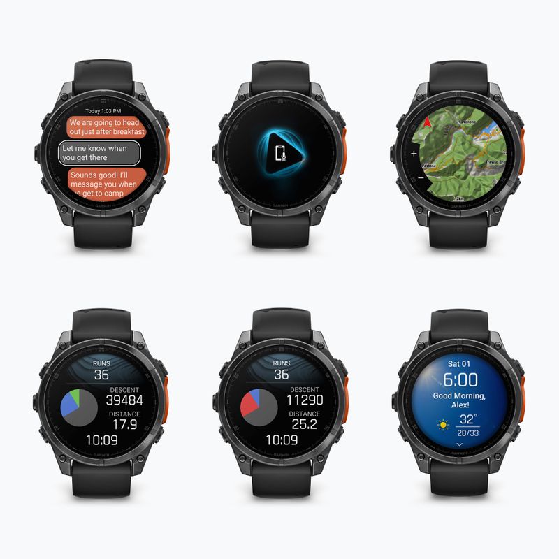 Ceas Garmin Fenix 8 47 mm AMOLED slate gray/black 9