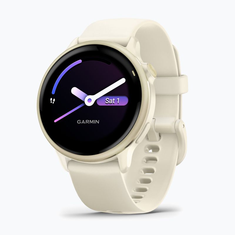 Ceas Garmin Vivoactive 6 lunar gold/bone 3