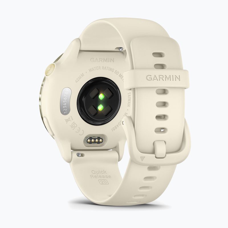 Ceas Garmin Vivoactive 6 lunar gold/bone 4