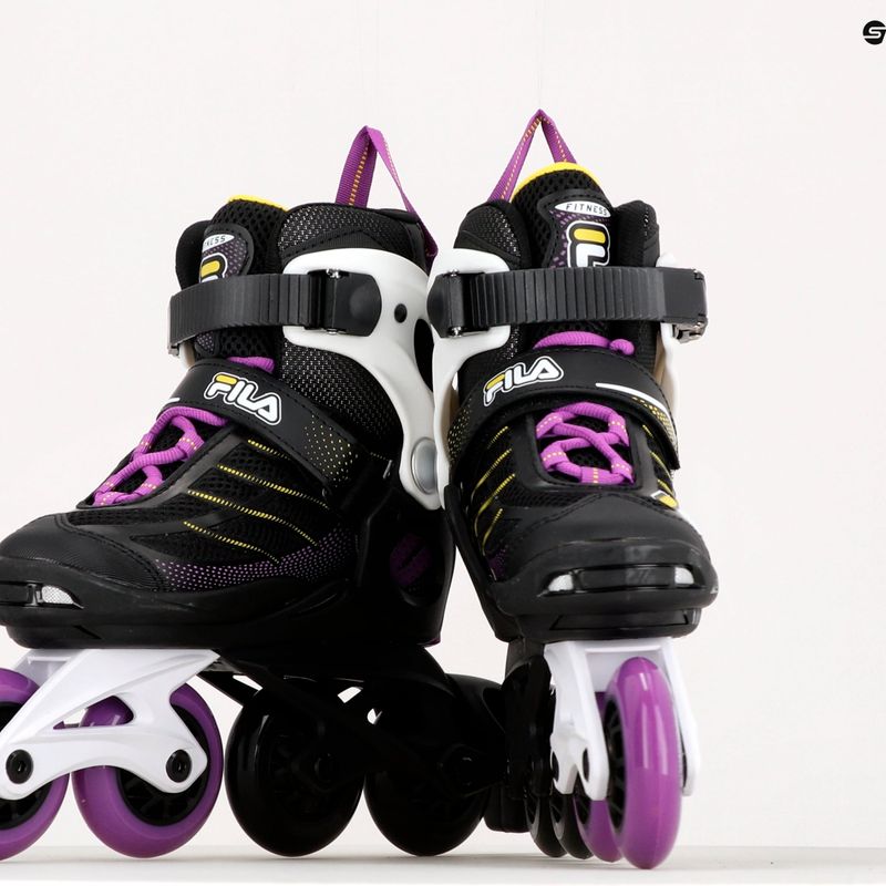 Patine cu rotile pentru copii FILA Wizy G black/yellow magenta 9