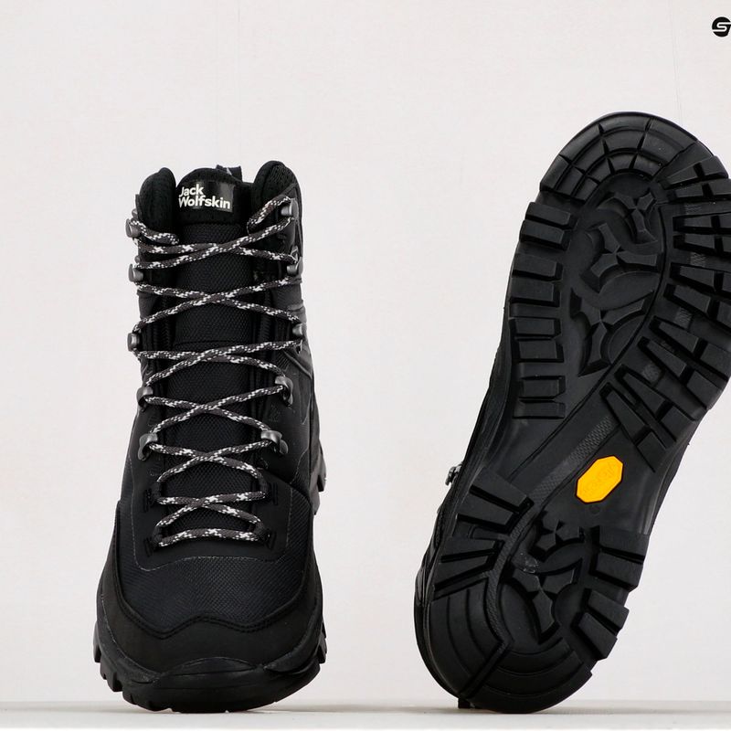 Jack Wolfskin bărbați Jack Wolfskin Rebellion Guide Texapore Mid cizme de trekking negru 4053791 10