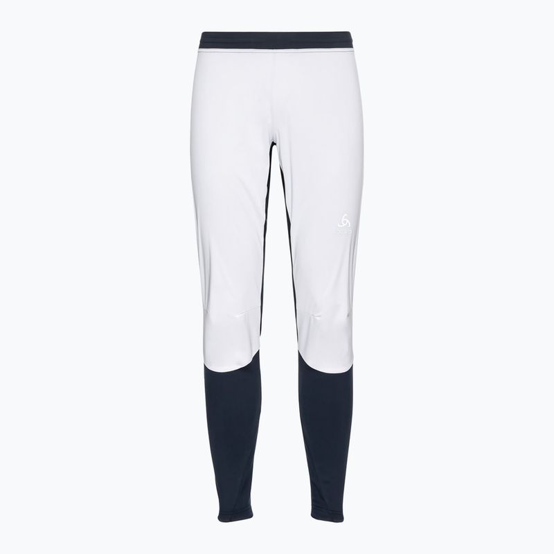 Pantaloni de schi fond pentru bărbați ODLO Langnes Langnes alb și albastru marin 622692 5