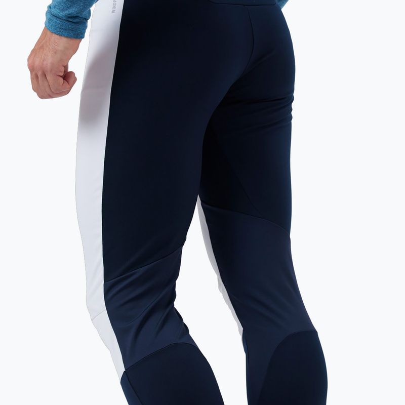 Pantaloni de schi fond pentru bărbați ODLO Langnes Langnes alb și albastru marin 622692 4