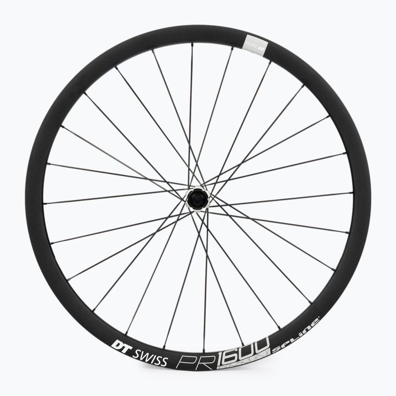 DT Swiss PR 1600 SP 700C CL 32 12/100 alu roată de bicicletă față neagră WPR1600AIDXSA04450