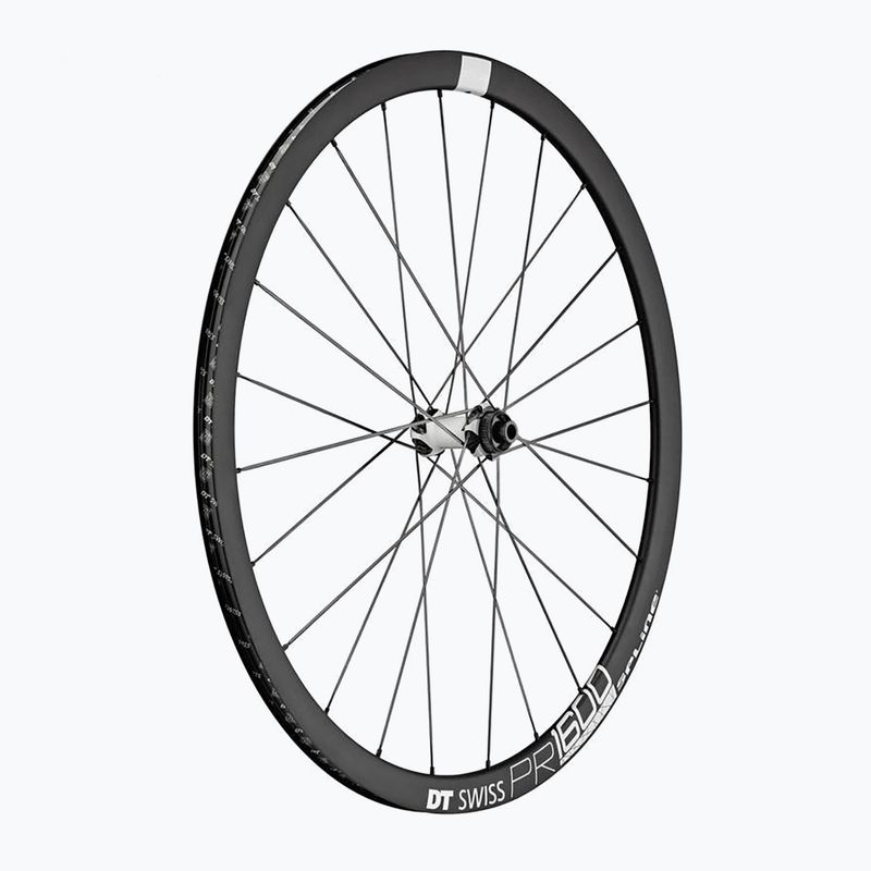 DT Swiss PR 1600 SP 700C CL 32 12/100 alu roată de bicicletă față neagră WPR1600AIDXSA04450 5