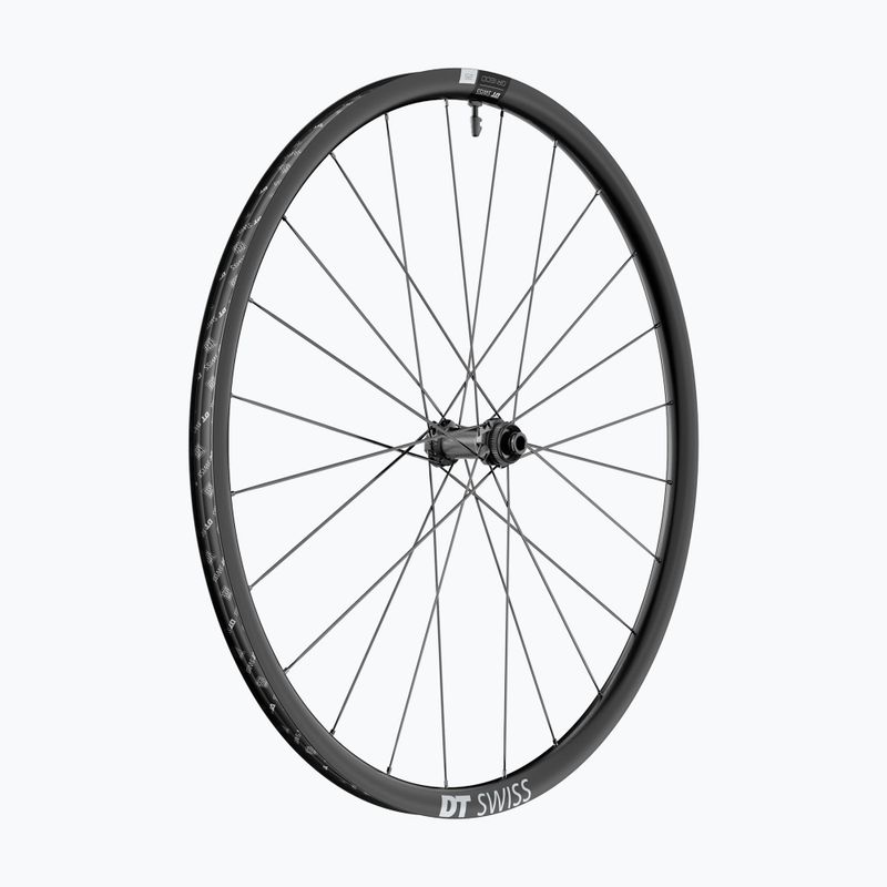 DT Swiss GR 1600 SP 700C CL 25 12/100 roată de bicicletă față neagră 12/100