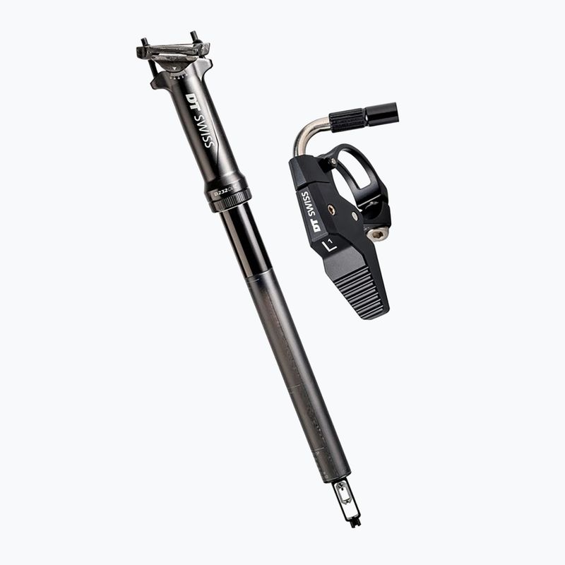 Tijă de șa reglabilă cu mâner DT Swiss D232 ONE 060 400 D L M MB CA carbon negru D232ODKAADCA29727S