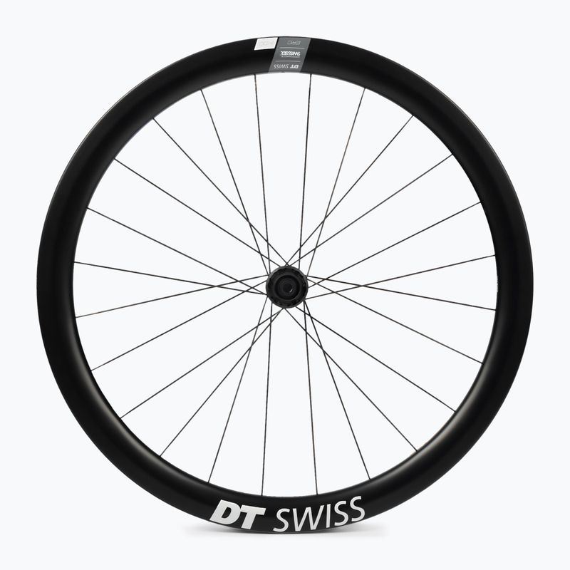 DT Swiss ERC 1400 DI 700C CL 45 12/100 carbon negru roată de bicicletă față WERC140AIDXCA18229