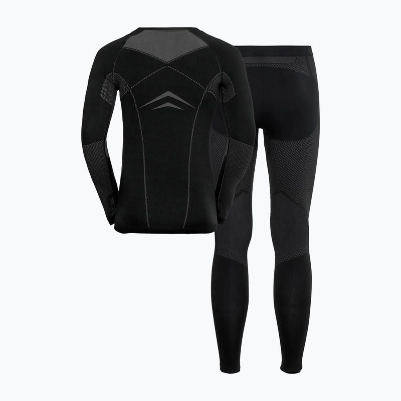 Lenjerie termoactivă pentru bărbați ODLO Fundamentals Fundamentals Performance Warm Long gri/negru 196082/60056 2