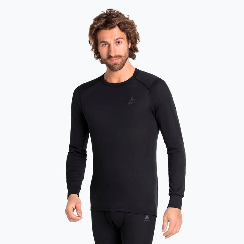 Bluză termică pentru bărbați ODLO Active Warm Bl Top Crew Neck black
