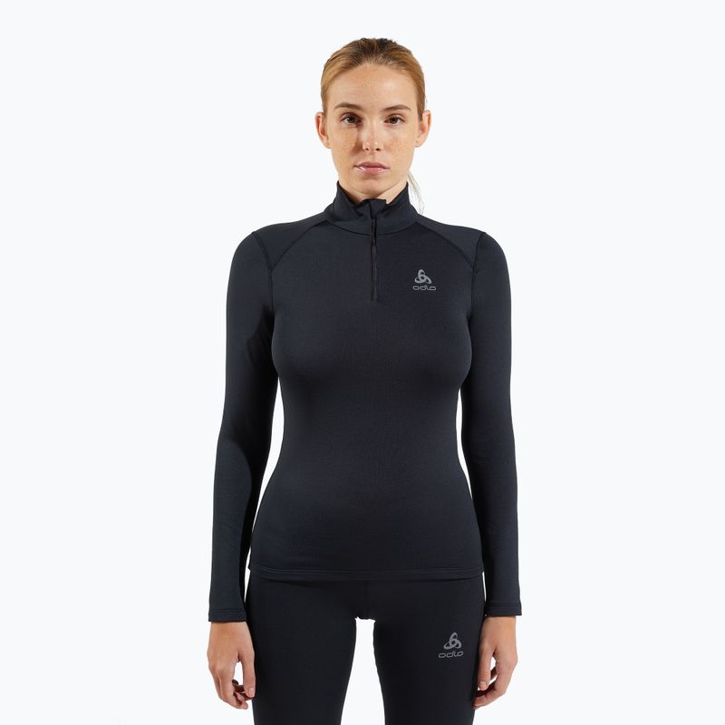Bluză termică damă ODLO Fundamentals Active Warm Bl Top Turtle Neck black