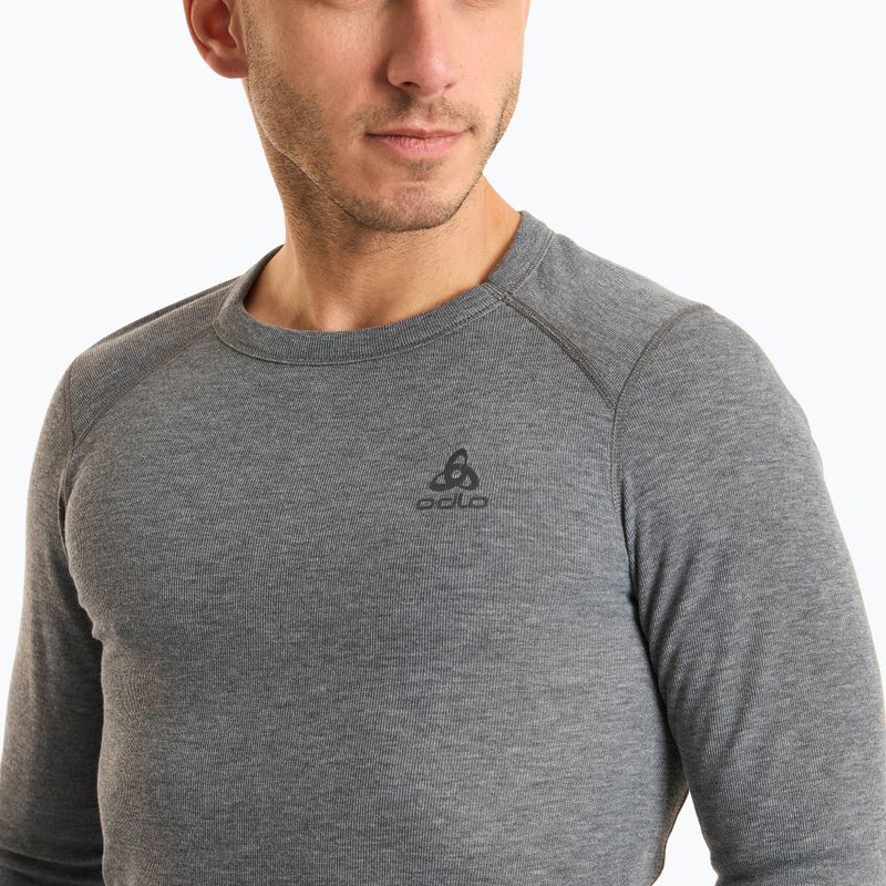 Bluză termică pentru bărbați ODLO Active Warm Bl Top Crew Neck odlo steel grey melange 3
