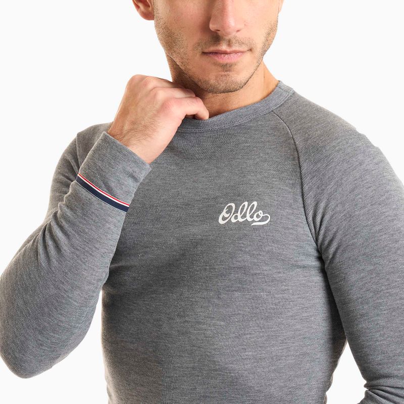 Bluză termică pentru bărbați ODLO Active Warm Originals Bl Top Crew Neck odlo steel grey melange 3