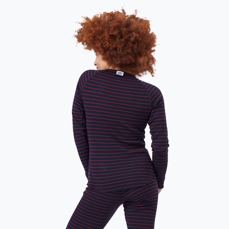 Bluză termică damă ODLO Warm Originals Stripes Bl Top Crew Neck dark saphire 3