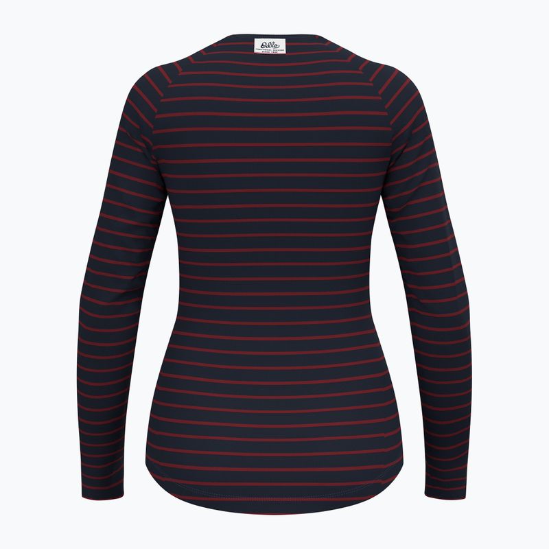 Bluză termică damă ODLO Warm Originals Stripes Bl Top Crew Neck dark saphire 5