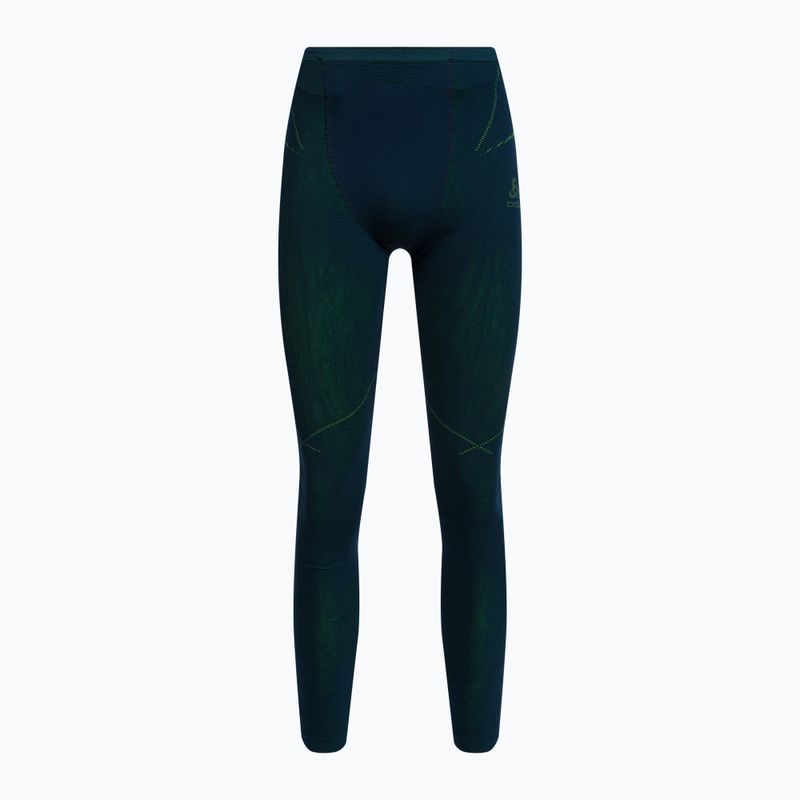 Lenjerie termoactivă pentru bărbați ODLO Fundamentals Performance Warm Long verde-bleumarin 196082/21022 4