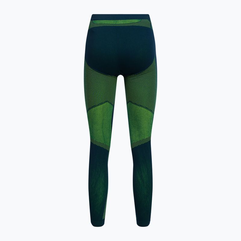 Lenjerie termoactivă pentru bărbați ODLO Fundamentals Performance Warm Long verde-bleumarin 196082/21022 5