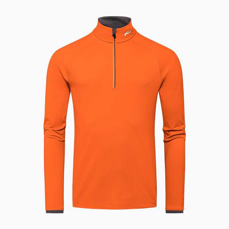 KJUS bărbați Feel Half-Zip tricou de schi portocaliu MS25-E06