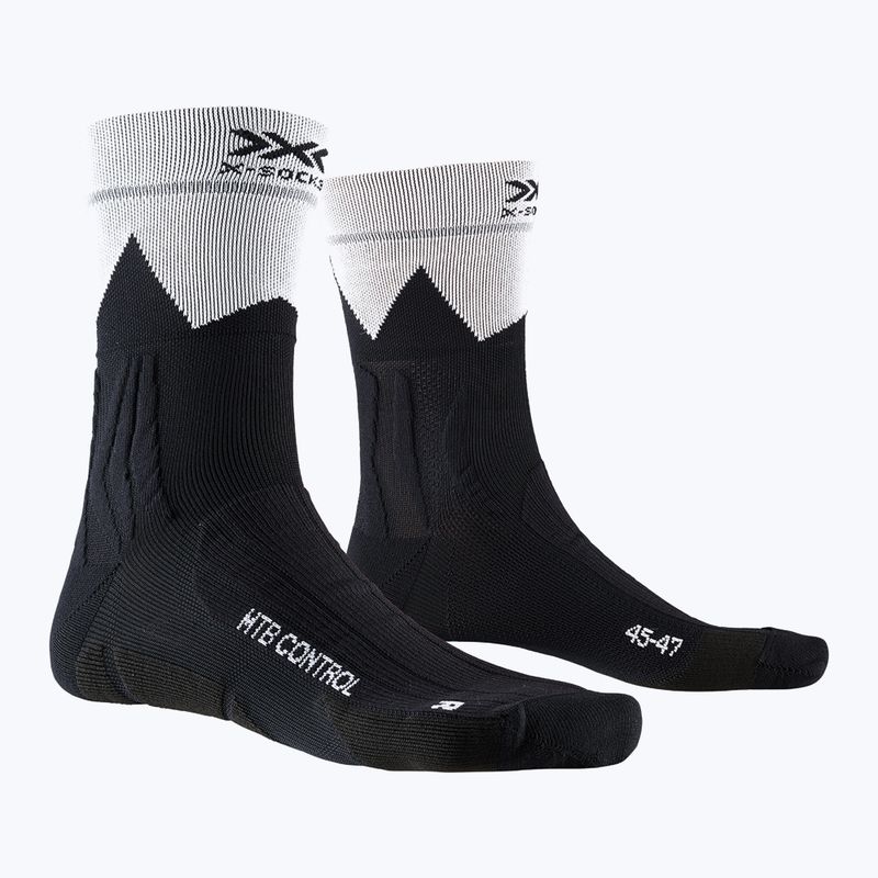 X-Socks MTB Control șosete de ciclism negru și alb BS02S19U-B014 4